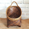 Set 3 Oval Whitewash Bamboo Basket