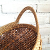 Set 3 Oval Whitewash Bamboo Basket