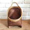 Set 3 Oval Whitewash Bamboo Basket