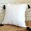 Soft Cotton Linen With Elegant White Piping Cushion