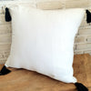 Soft Cotton Linen With Elegant White Piping Cushion