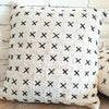 Natural Raw Cotton With Black Cross Stitches