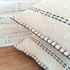 Natural Raw Cotton With Black Striped & Border Stitching