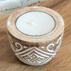 Wooden Love Aztec Carved Candles