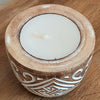 Wooden Love Aztec Carved Candles