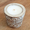 Wooden Line Zigzag Carved Candles