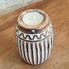 Line Wooden with Zigzag Carved Candles