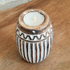 Line Wooden with Zigzag Carved Candles