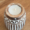 Line Wooden with Zigzag Carved Candles