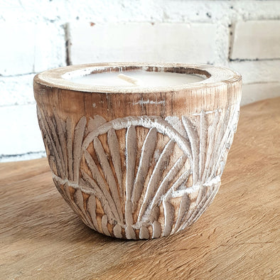 Wooden Shell Carved Candles