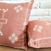 Embroided Motif On Pink Cotton Cushion