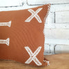 Embroided Diamond with X Motif Cotton Cushion