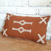 Embroided Diamond with X Motif Cotton Cushion