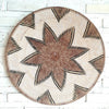 New Flowers Brown Woven Rattan Plates Set of 3