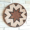 New Flowers Brown Woven Rattan Plates Set of 3