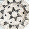 New Flowers Black Woven Rattan Plates with Dot Set of 3