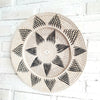 New Flowers Black Woven Rattan Plates Set of 3