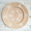 New Flowers Natural Woven Rattan Plates Set of 3