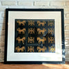 Golden Horses and Geometric Patterns Photo Frame