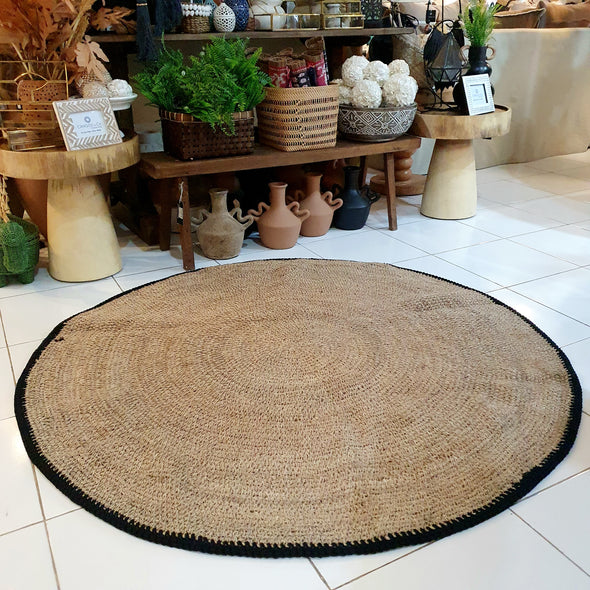 Round Knitted Natural Straw Grass Floor Mats