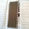 Cotton Throw Two Tone With Hand Stitched Detail and Fringe Edge