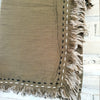 Cotton Throw Two Tone With Hand Stitched Detail and Fringe Edge