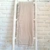 Cotton Throw Two Tone With Hand Stitched Detail and Fringe Edge