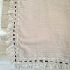 Cotton Throw Two Tone With Hand Stitched Detail and Fringe Edge