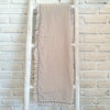 Cotton Throw Two Tone With Hand Stitched Detail and Fringe Edge