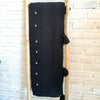 Black Throw with Linear Stitching and Shell Button Details