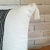 Black & White Striped Motif Cushion With Tassel