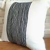 Black & White Striped Motif Cushion With Tassel