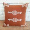 Embroided Triangle Arrow Motif Cotton Cushion