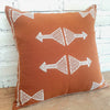 Embroided Triangle Arrow Motif Cotton Cushion