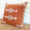 Embroided Triangle Arrow Motif Cotton Cushion