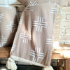 New Geometric Pattern Cotton Throw With Tassel