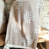 New Geometric Pattern Cotton Throw With Tassel