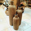 Antique Set Of 3 Bottle Shape Pottery