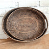 Aldine Oval Rattan Tray with Handle (W)