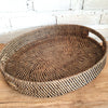 Aldine Oval Rattan Tray with Handle (W)