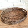 Aldine Oval Rattan Tray with Handle (W)