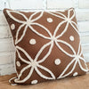 Flower Embroided Motif Cotton Cushions