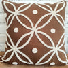 Flower Embroided Motif Cotton Cushions