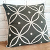 Flower Embroided Motif Cotton Cushions