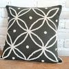 Flower Embroided Motif Cotton Cushions