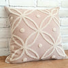 Flower Embroided Motif Cotton Cushions