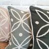 Flower Embroided Motif Cotton Cushions