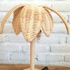 Standing Rattan Lamp with Palm Tree Design