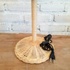 Standing Rattan Lamp with Palm Tree Design