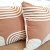 Embroided Cotton Cushion with Piping